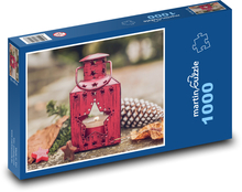 Christmas lantern - candle, Christmas time Puzzle 1000 pieces - 60 x 46 cm 