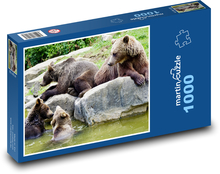 Medvědí mláďata - zvířata, zoo Puzzle 1000 dílků - 60 x 46 cm