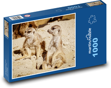 Surikata - zvíře, zoo Puzzle 1000 dílků - 60 x 46 cm