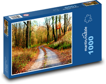 Ścieżka w lesie - jesień, przyroda Puzzle 1000 elementów - 60x46 cm