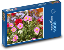 Růžové květiny - jaro, zahrada Puzzle 1000 dílků - 60 x 46 cm