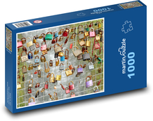 Vorhängeschlösser - Bridge, Love Puzzle 1000 Teile - 60 x 46 cm