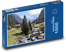 Výhled do dálky - hory, řeka Puzzle 1000 dílků - 60 x 46 cm