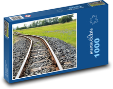 Železniční trať - koleje, železnice  Puzzle 1000 dílků - 60 x 46 cm