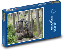 Les - stroj, příroda Puzzle 1000 dílků - 60 x 46 cm