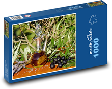 Olivový olej - olivy, kvety Puzzle 1000 dielikov - 60 x 46 cm 