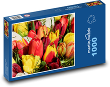 Tulpen - Blumen, bunt Puzzle 1000 Teile - 60 x 46 cm