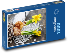 Žluté narcisy - jarní květiny, květ Puzzle 1000 dílků - 60 x 46 cm