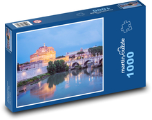 Andělský hrad - Řím, Itálie Puzzle 1000 dílků - 60 x 46 cm