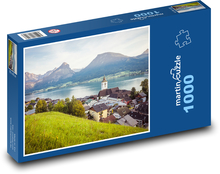 St Wolfgang - jazero, Rakúsko Puzzle 1000 dielikov - 60 x 46 cm