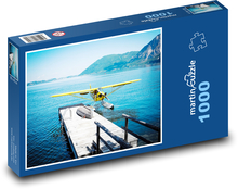 Wodnosamolot - jezioro, góry Puzzle 1000 elementów - 60x46 cm