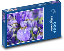 Purple irises - flowers, garden Puzzle 1000 pieces - 60 x 46 cm 