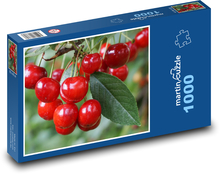 Červená třešeň - ovoce, zralé Puzzle 1000 dílků - 60 x 46 cm