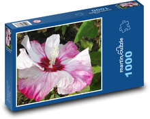 Pink hibiscus - flower, flower Puzzle 1000 pieces - 60 x 46 cm 