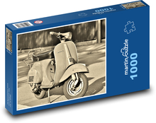 Vespa - motocykl, dopravní prostředek Puzzle 1000 dílků - 60 x 46 cm