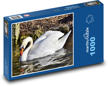Łabędź - ptak wodny, zwierzę Puzzle 1000 elementów - 60x46 cm