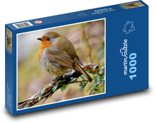 Červenka - vták, zviera Puzzle 1000 dielikov - 60 x 46 cm 