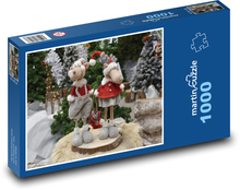 Christmas decoration - christmas, reindeer Puzzle 1000 pieces - 60 x 46 cm 