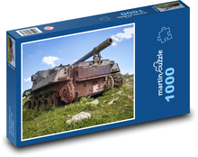 Hrdzavý tank - opustený, armáda Puzzle 1000 dielikov - 60 x 46 cm 