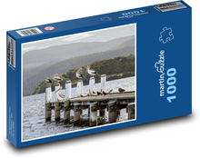 Pelikán - pták, molo Puzzle 1000 dílků - 60 x 46 cm