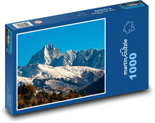 Alpy - hory, vesnice Puzzle 1000 - 60x46 cm