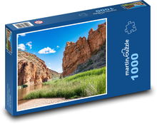 Jazero - hory, skalné útvary Puzzle 1000 dielikov - 60 x 46 cm 