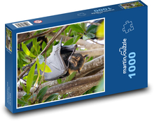 Létající liška - netopýr, zvíře Puzzle 1000 dílků - 60 x 46 cm