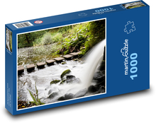 Vodopád - jezero, voda Puzzle 1000 dílků - 60 x 46 cm