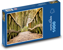 Holzbrücke - Straße, Park Puzzle 1000 Teile - 60 x 46 cm