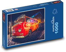 Retro autobus - VW auto, starožitné auto Puzzle 1000 dílků - 60 x 46 cm