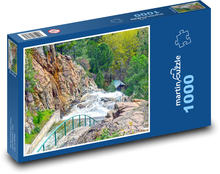 Wasserfall - Wald, Natur Puzzle 1000 Teile - 60 x 46 cm