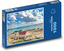 Meerblick - Küste, Bänke Puzzle 1000 Teile - 60 x 46 cm