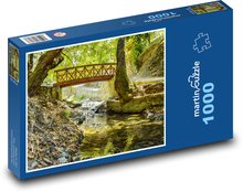 Holzbrücke - Fluss, Bach Puzzle 1000 Teile - 60 x 46 cm