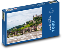 Německo - most, řeka Puzzle 1000 dílků - 60 x 46 cm