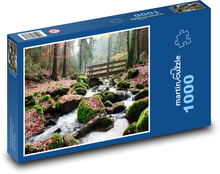 Teutoburský les - řeka, příroda Puzzle 1000 dílků - 60 x 46 cm