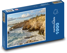 Skalnaté pobřeží - moře, skály Puzzle 1000 dílků - 60 x 46 cm