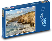 Skaliste wybrzeże - morze, skały Puzzle 1000 elementów - 60x46 cm