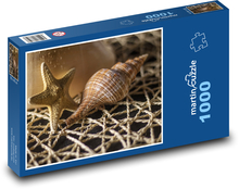 Mořská hvězdice - pláž, mušle Puzzle 1000 dílků - 60 x 46 cm