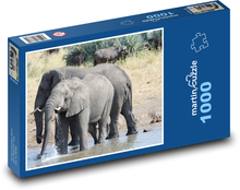 Elephants - Africa, wildlife Puzzle 1000 pieces - 60 x 46 cm 