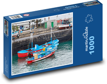 Port - morza, łodzie Puzzle 1000 elementów - 60x46 cm