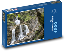 Wodospad - las, woda Puzzle 1000 elementów - 60x46 cm