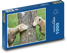 Sheep - lambs, tree Puzzle 1000 pieces - 60 x 46 cm 