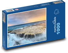 More - vodopád, východ slnka Puzzle 1000 dielikov - 60 x 46 cm 