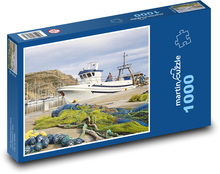 Rybářská loď - moře, přístav Puzzle 1000 dílků - 60 x 46 cm