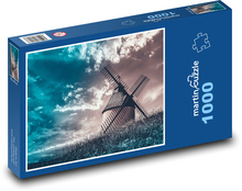 Mlýn - nebe, krajina Puzzle 1000 dílků - 60 x 46 cm