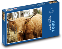 Krava - voľne žijúcich živočíchov, farma Puzzle 1000 dielikov - 60 x 46 cm 