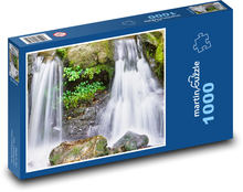 Wodospad - rzeka, kamienie Puzzle 1000 elementów - 60x46 cm