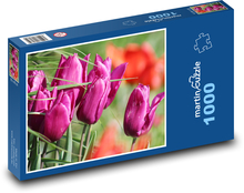 Rosa Tulpe - Blume, Garten Puzzle 1000 Teile - 60 x 46 cm