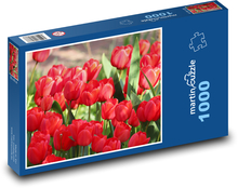 Rote Tulpen - Blumen, Garten Puzzle 1000 Teile - 60 x 46 cm