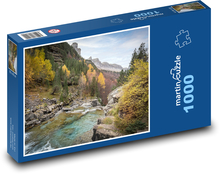 Řeka - hory, podzim  Puzzle 1000 dílků - 60 x 46 cm